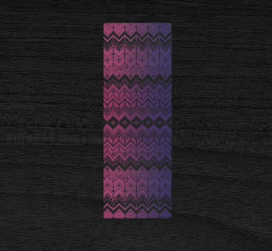 Purple & Pink Chevron Pattern Pilates Yoga Mat