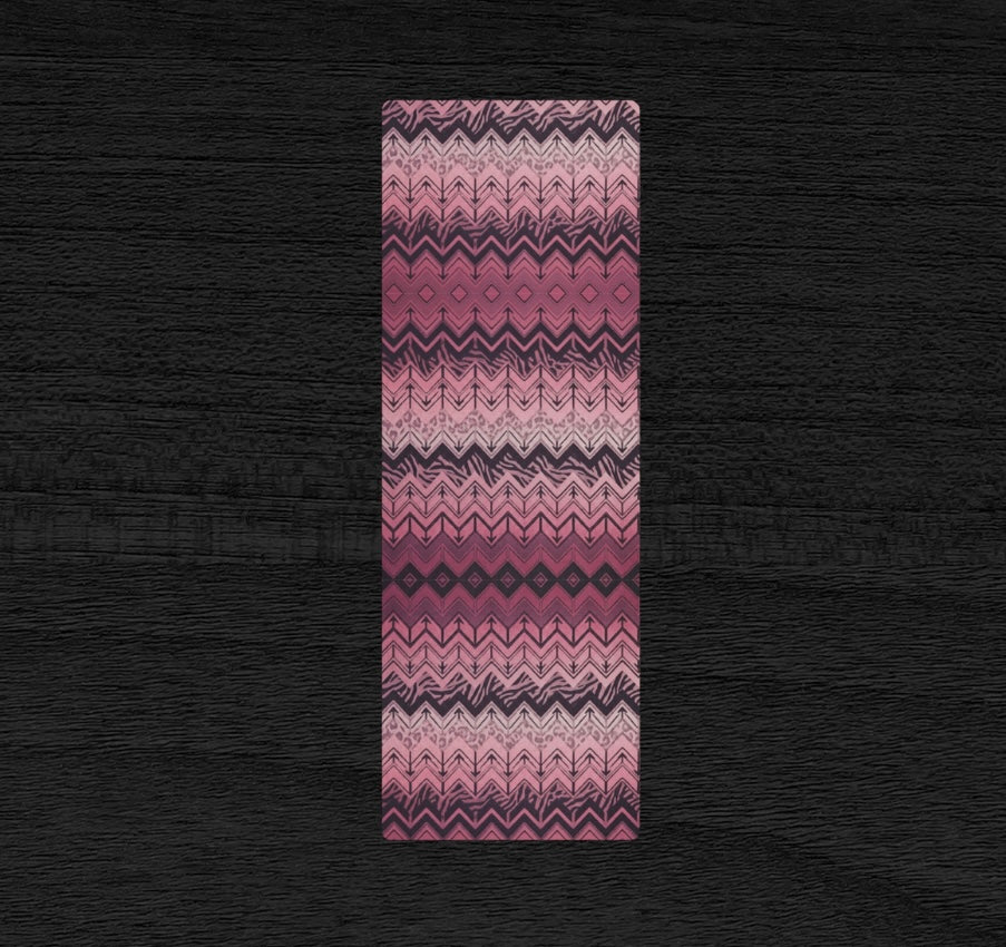 Pink Zebra & Leopard Chevron Print Yoga Mat