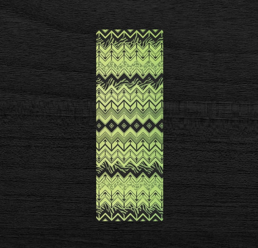 Lime Green & Black Chevron Pattern Zebra & Leopard Print Yoga Mat