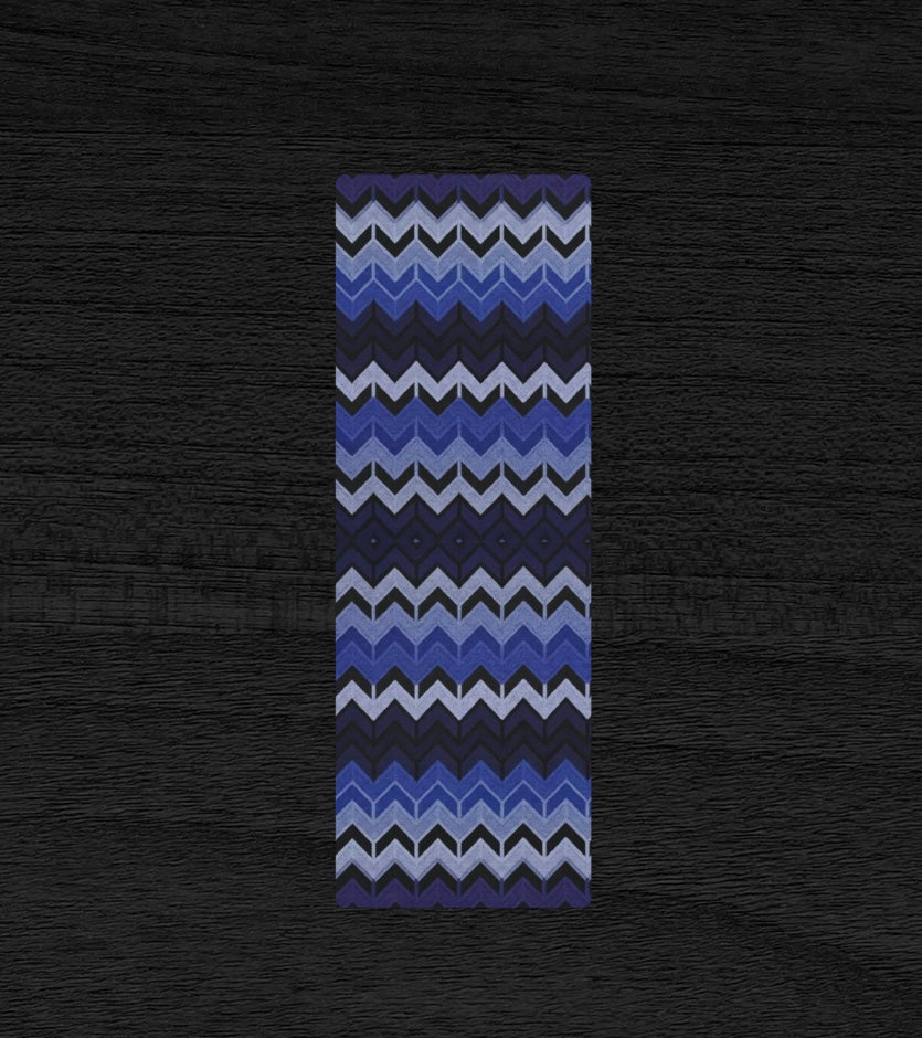Blue Chevron Pilates Yoga Mat