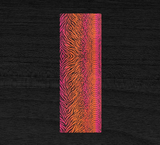 Orange & Pink Snake Skin Zebra & Leopard Print Pilates Yoga Mat