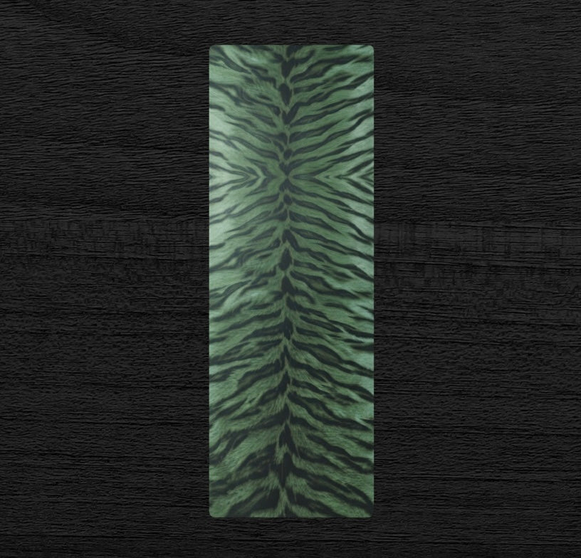 Green Tiger Print Pilates Yoga Mat