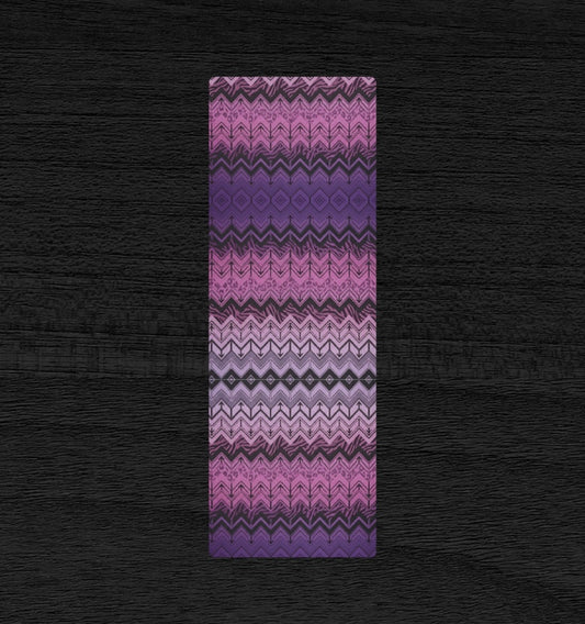 Purple Zebra & Leopard Chevron Print Yoga Mat