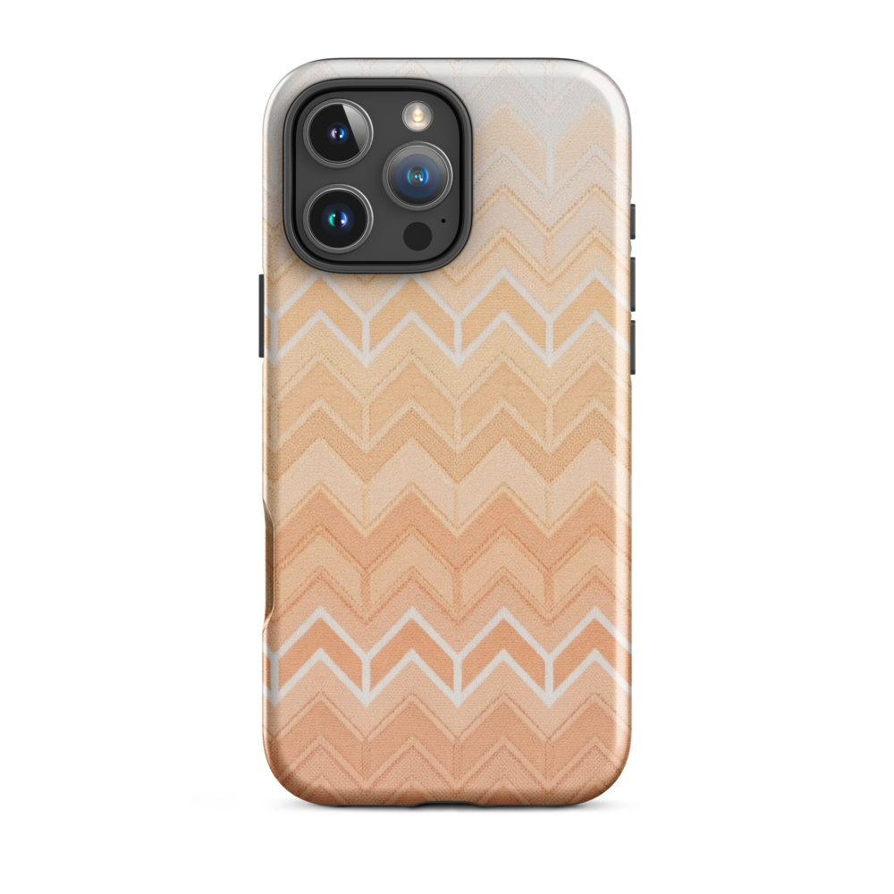 Coastal Orange Chevron Pattern Tough Case for iPhone®