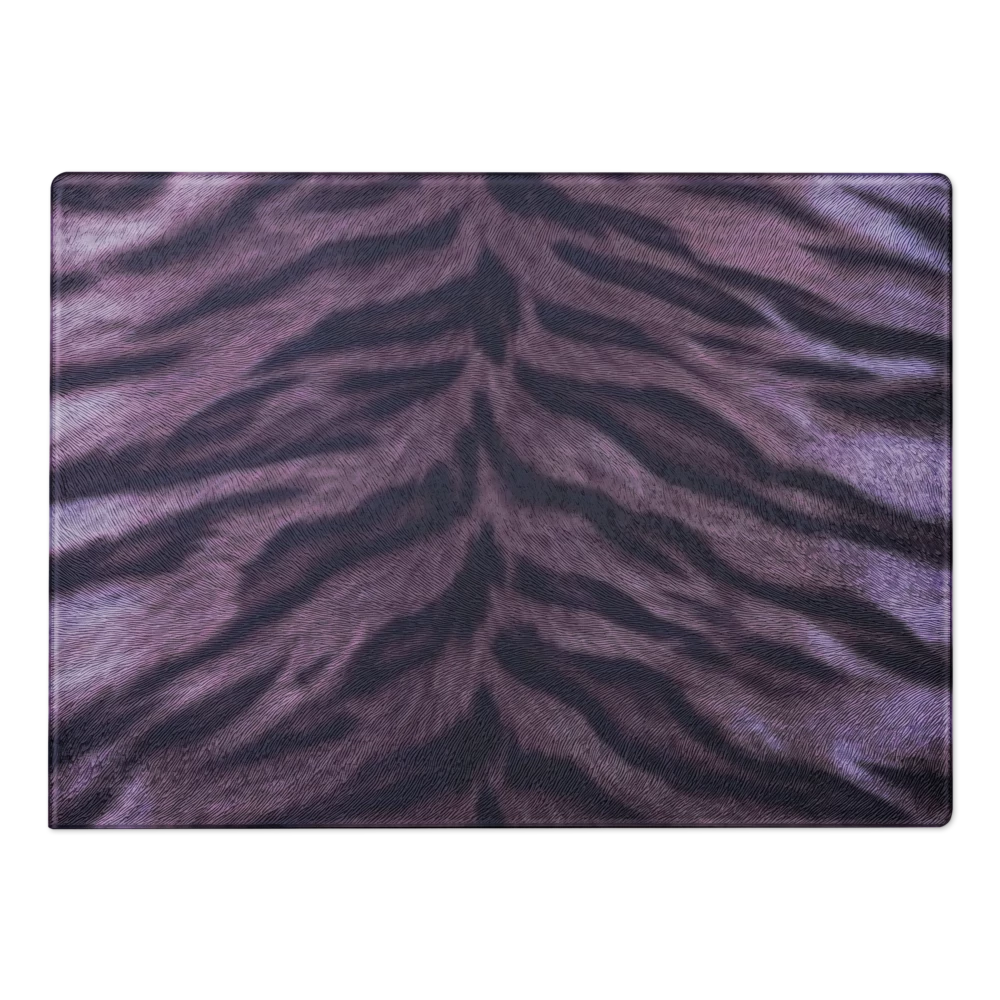 Purple Tiger Print Glass Cutting & Charcuterie Board