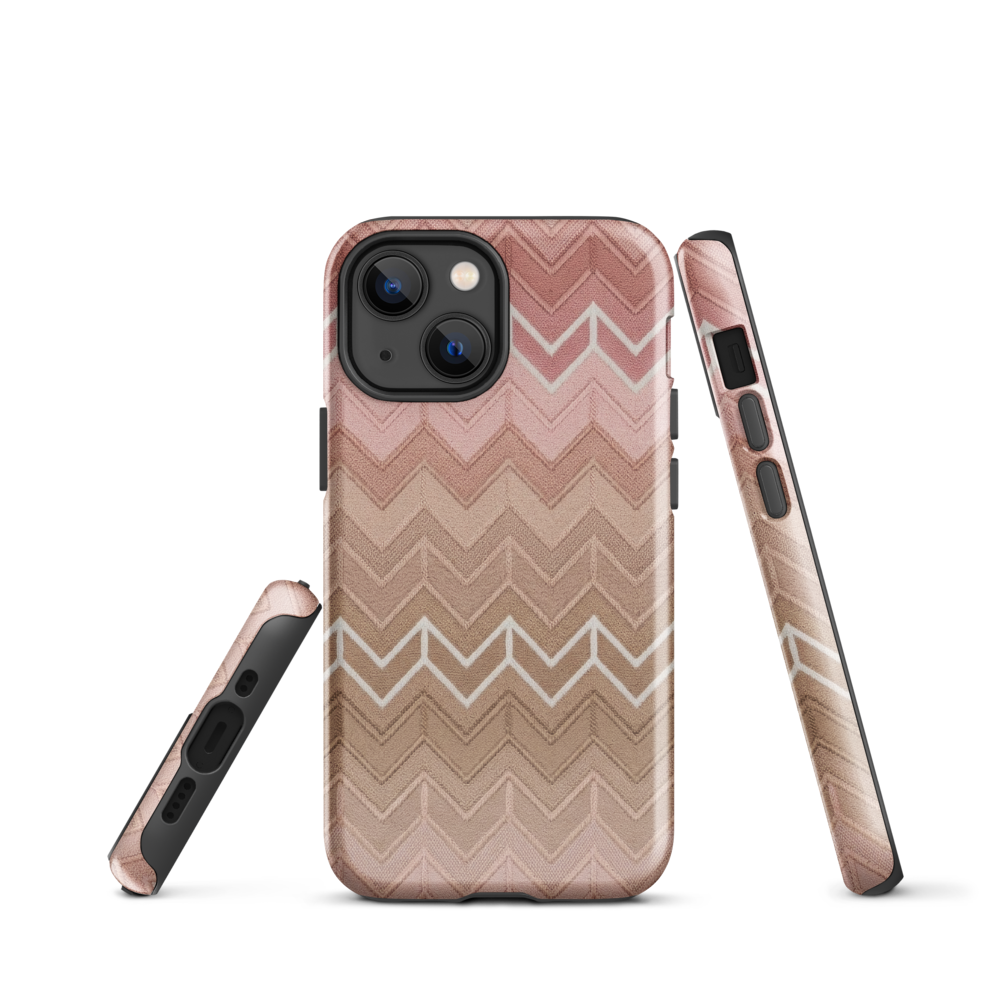 Pink & Muaves Chevron Pattern Tough Case for iPhone®