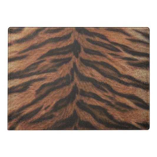Tiger Print Glass Cutting & Charcuterie Board