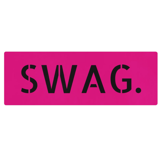 Hot Pink & Black Swag Yoga & Pilates Anti-Slip Wellness Mat