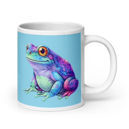 Colorful Frog White Glossy Mug