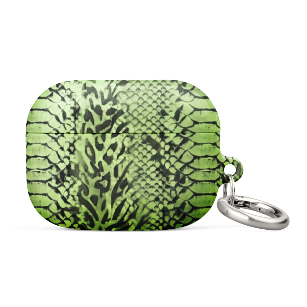 Green Snake Skin & Leopard Print Case for AirPods®