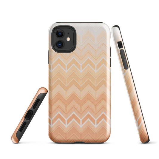 Coastal Orange Chevron Pattern Tough Case for iPhone®