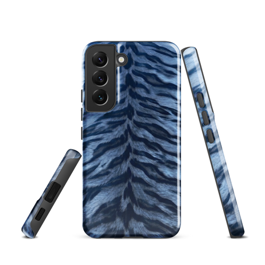 Blue Tiger Print Tough Case for Samsung