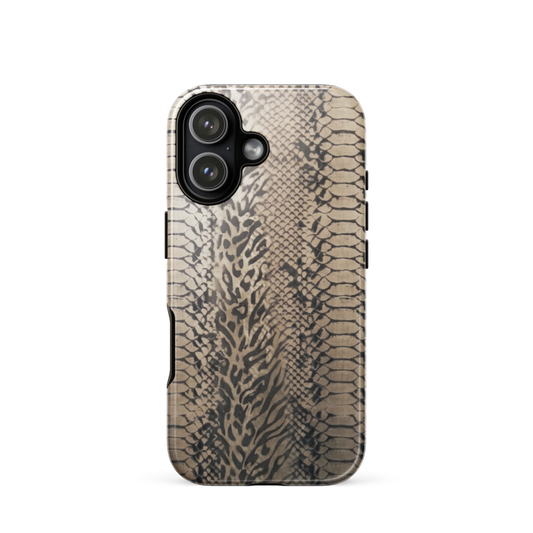 Neutral Snake Skin Tough Case for iPhone®