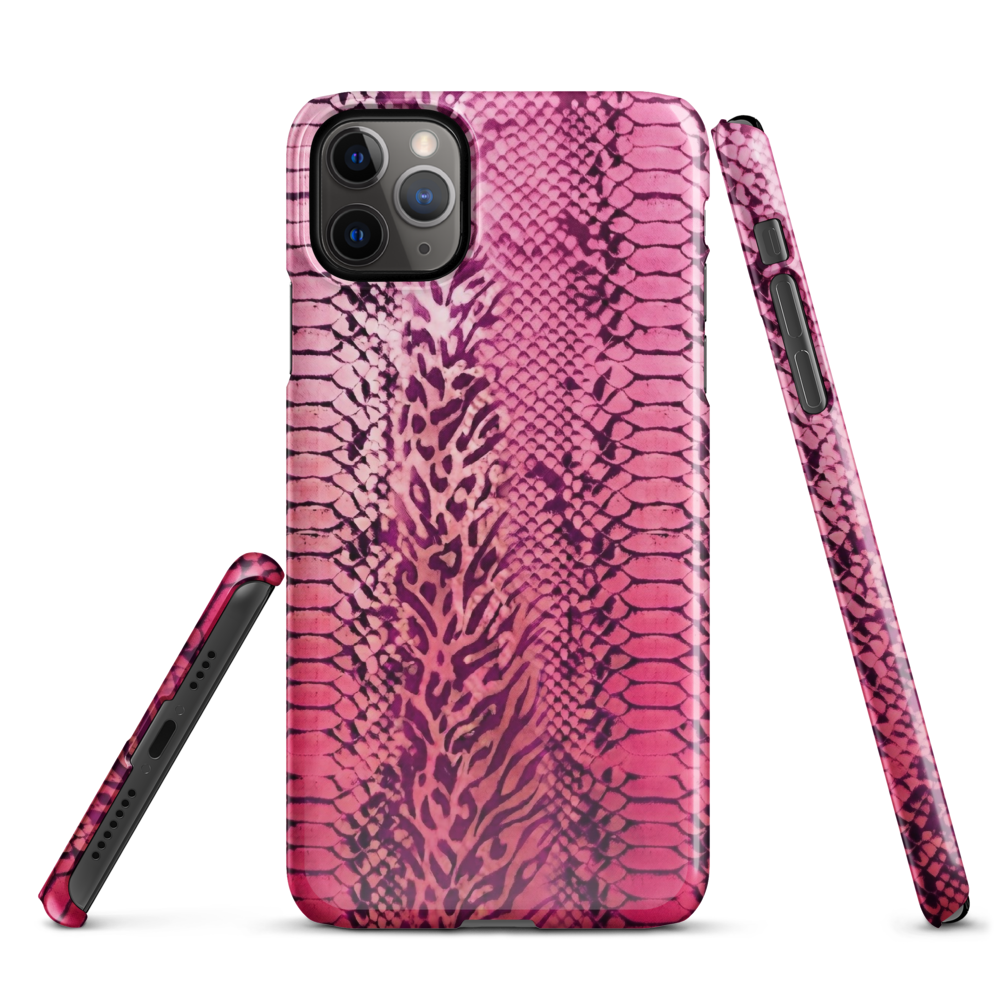Hot Pink to Light Pink Zebra Print Snap Case for iPhone