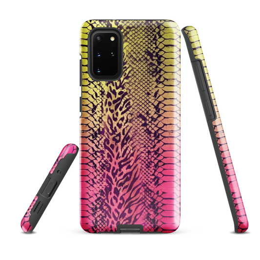 Yellow & Pink Snake Skin & Leopard Print Tough Case for Samsung