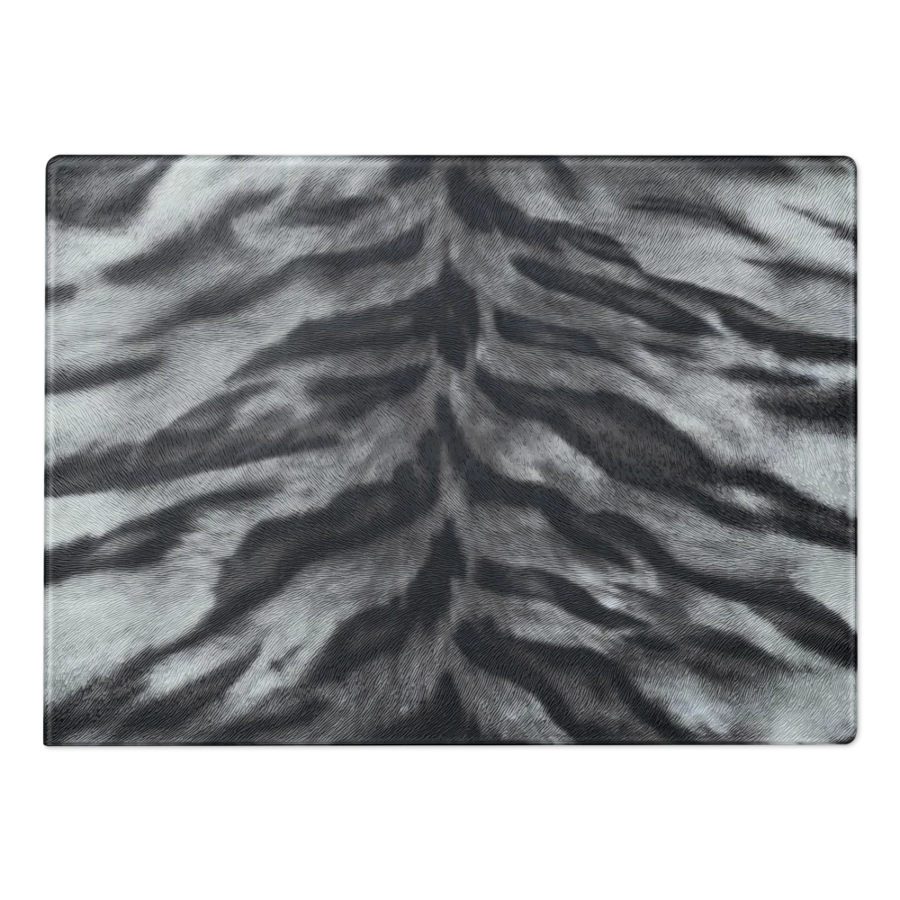 Gray Tiger Print Glass Cutting & Charcuterie Board