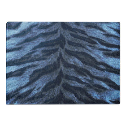 Blue Tiger Print Glass Cutting & Charcuterie Board
