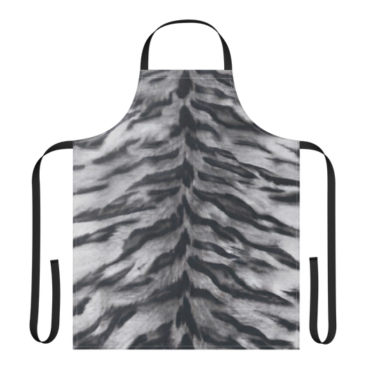 Gray Tiger Print Strap Apron