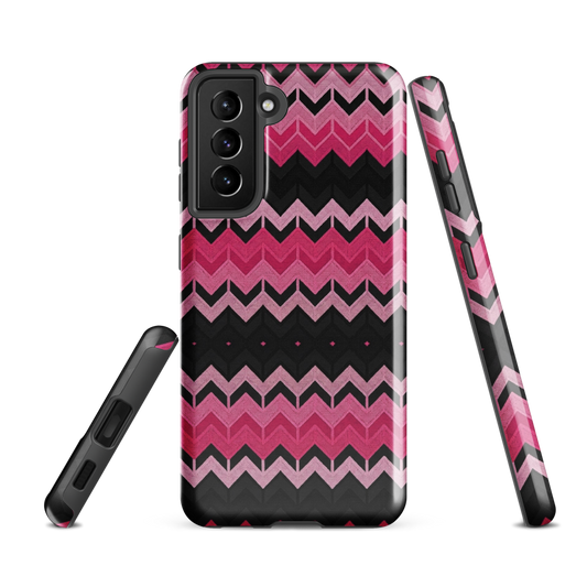 Pink Chevron Print Tough Case for Samsung