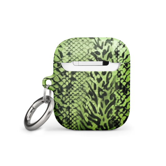 Green Snake Skin & Leopard Print Case for AirPods®