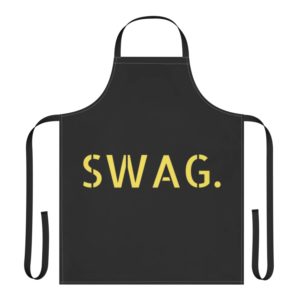 Black & Yellow Swag Era Strap Apron-for Baking/Cooking & Painters