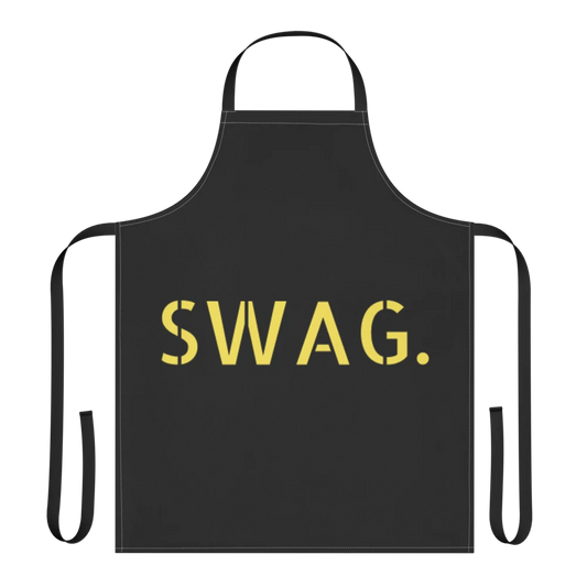 Black & Yellow Swag Era Strap Apron-for Baking/Cooking & Painters